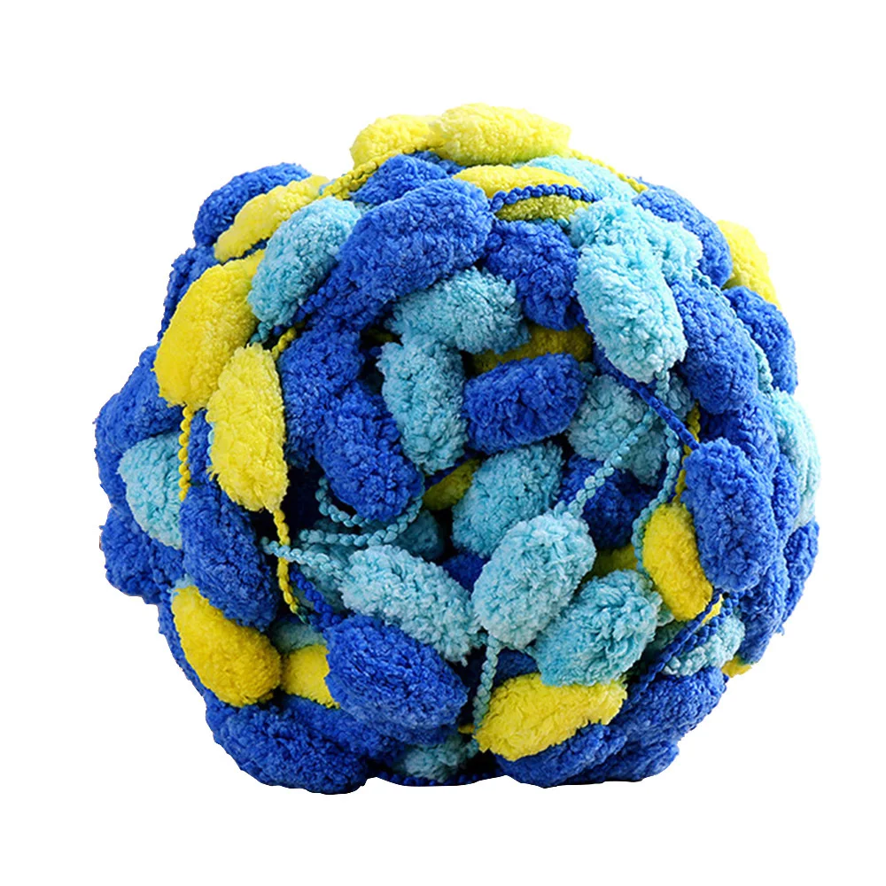 Креативная Толстая шерстяная Большая мягкая Радужная помпон ручная вязка