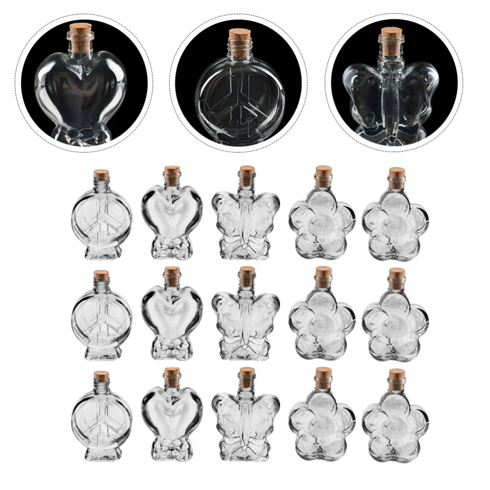 

20 шт., DIY пустая бутылка 100 мл, бутылка с пробкой (смешанный стиль)