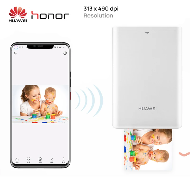 Оригинальный Портативный фотопринтер Huawei Zink мини указка принтер с Bluetooth