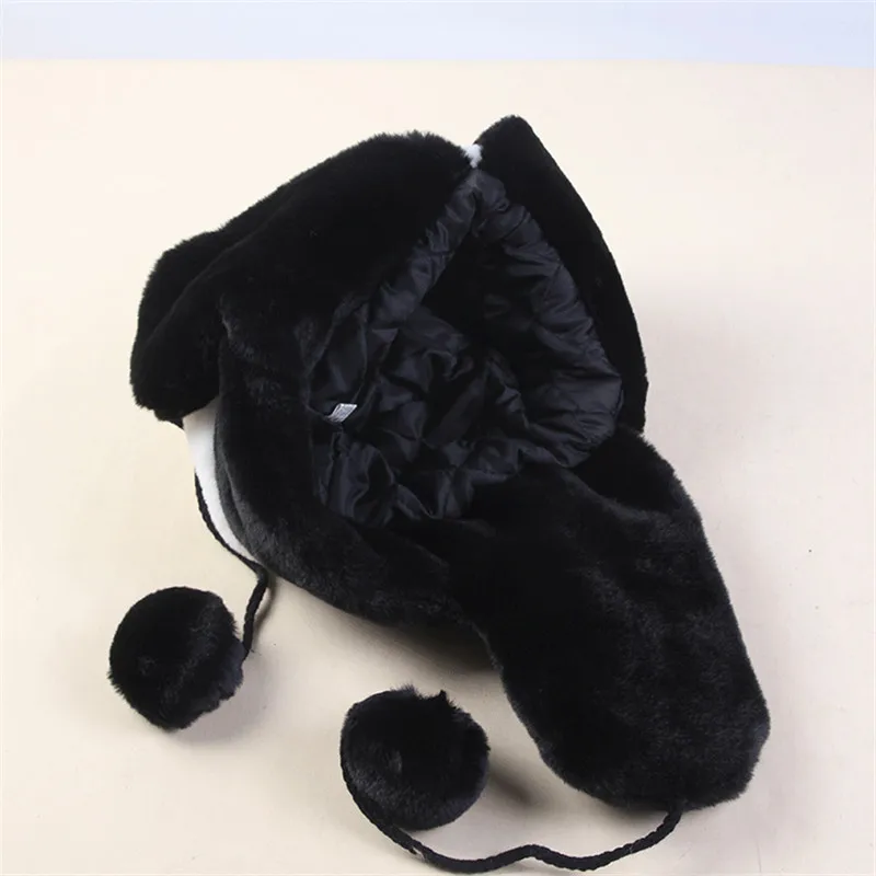 2019 осенне зимняя однотонная Защитная шапка с ушками теплая помещика модная