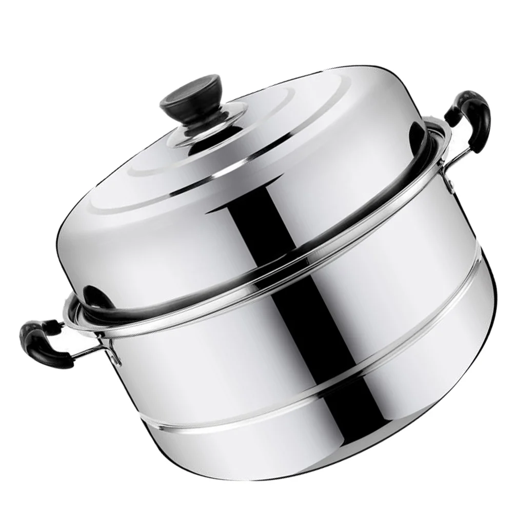 

1Pc Multi-function Stainless Steel Stockpot Practical Double Layers Steaming Pot