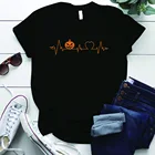 Захватывающие футболки с графическим принтом для Хэллоуина, винтажные футболки с коротким рукавом размера плюс 80s, праздничные женские футболки Mulher Camisetas