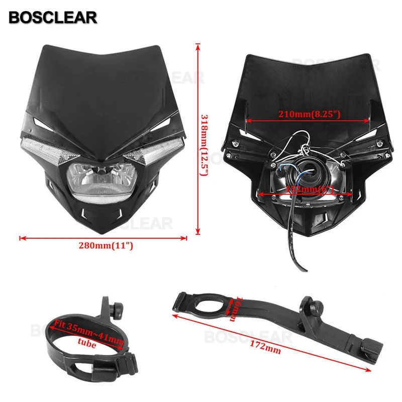 Светодиодная фара для мотоцикла обтекатель крест эндуро двойной спортивный