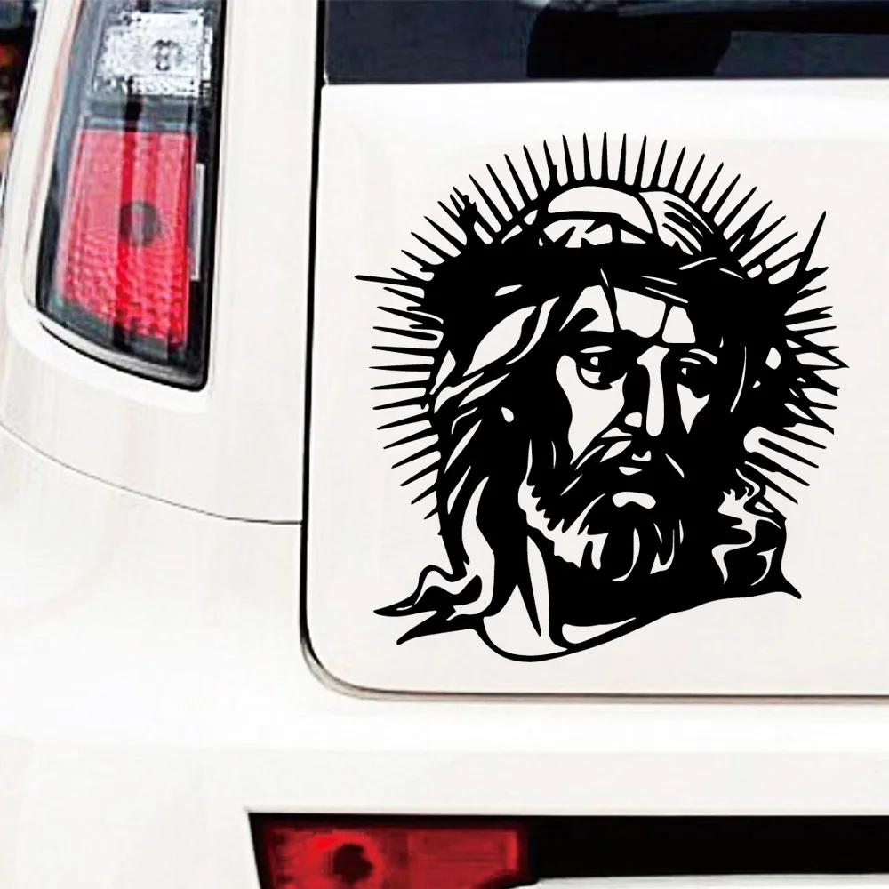 

Cool Design Christian jesus Stickers For Cars Fashion Vinyl Car Decorative Accessories Black/White