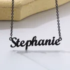 Ожерелье с именем на заказ, из нержавеющей стали, с буквами на заказ