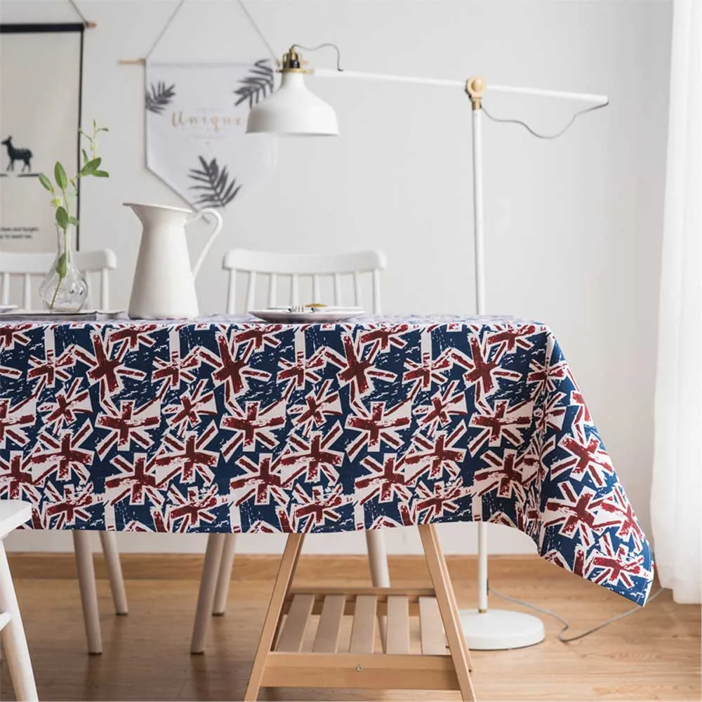 Декоративная скатерть для стола прямоугольная квадратная в клетку дома и кухни |