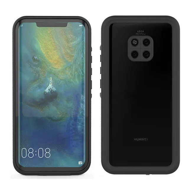 IP68 Водонепроницаемый чехол huawei mate 20 Pro Чехол Funda huawei mate 20 Pro Водонепроницаемый чехол 360 Защита для mate 30 Pro 20Pro чехол - Цвет: Black