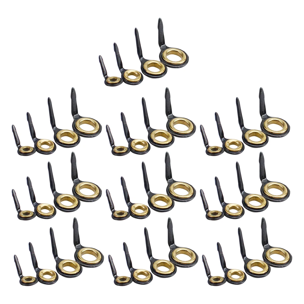 40 Piece Single Leg Fishing Rod Ring Eye Guide Rings Set Repair Kit Building Tools Accessories Pesca | Спорт и развлечения
