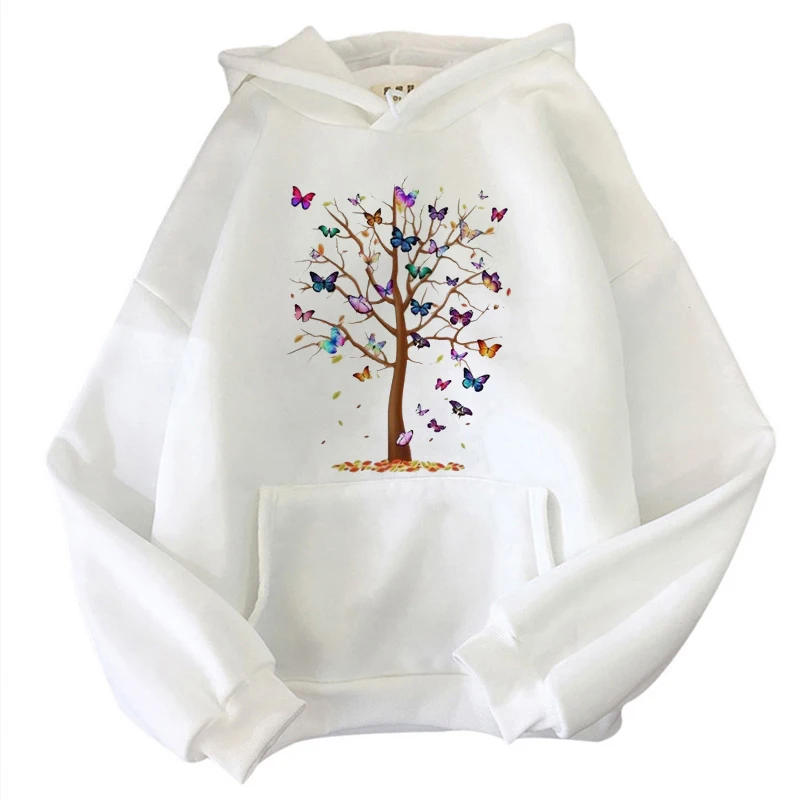 

Женский свитер в стиле Харадзюку, с длинным рукавом и принтом дерева