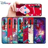 silicone black cover the little mermaid for xiaomi mi 11i 11 10i 10t 10 9 9t 9 8 note 10 lite pro ultra 5g phone case