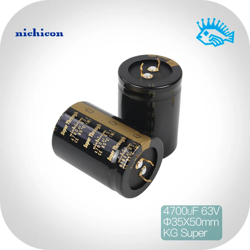 1 шт. Nichicon 4700 мкФ 63V4700uF Кг супер через лихорадку аудио электролитический
