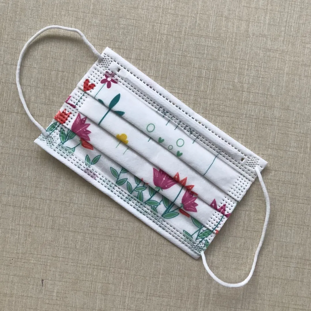 

50pc Cartoon Kids Disposable Face Mask Earloop Nonwoven 3ply Face Mouth Mask Halloween Cosplay Headband Masques Disposable