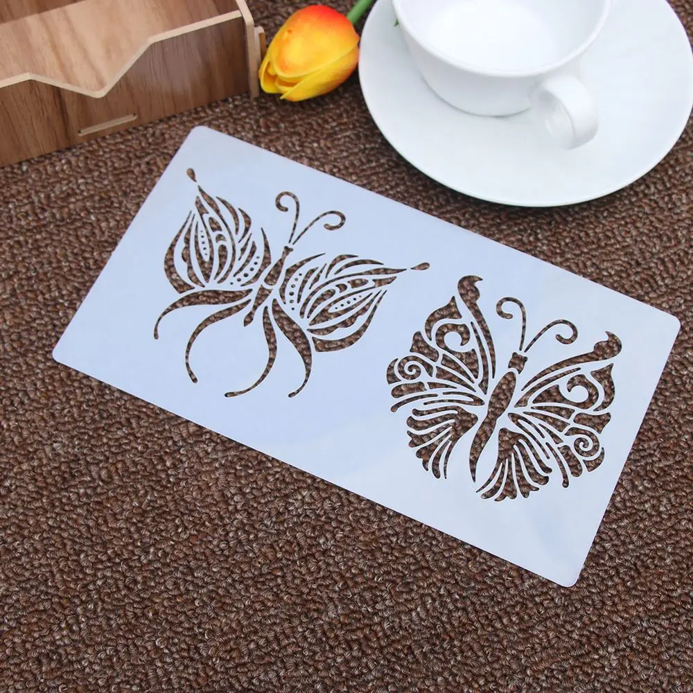 Жилет с цветочным узором и бабочками многоразовые трафареты аэрограф живопись