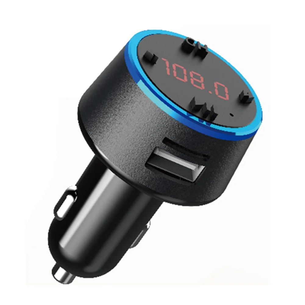 

Multi-function Bluetooth FM Transmitter Support Hands-Free Calls Car TF Card U Disk MP3 Player 3.0 USB Charger Car Electronics