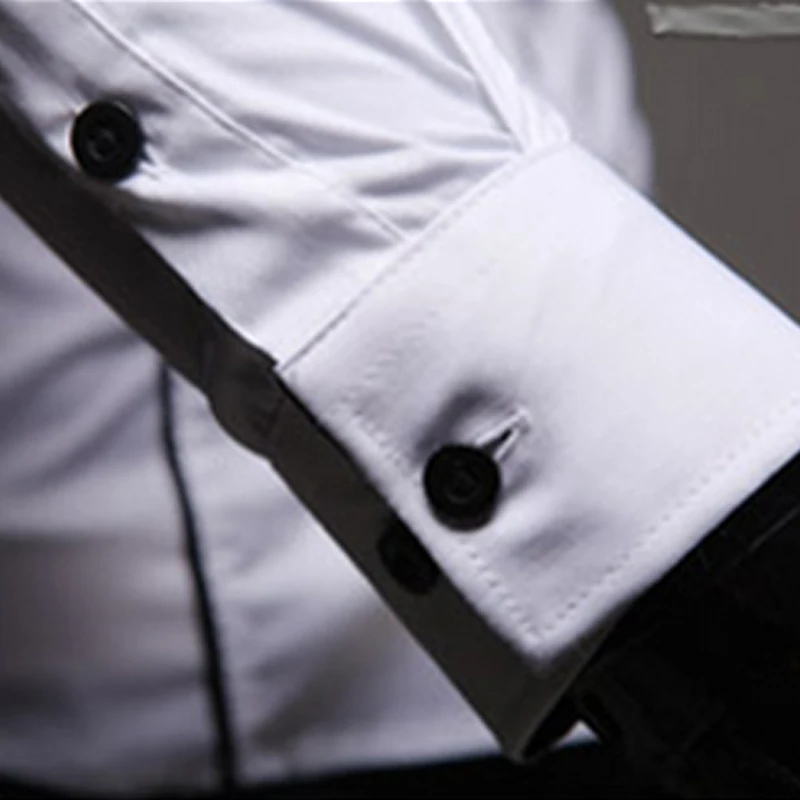 Slim Fit мужские полосатые рубашки 2020 серого цвета с длинными рукавами для мальчиков