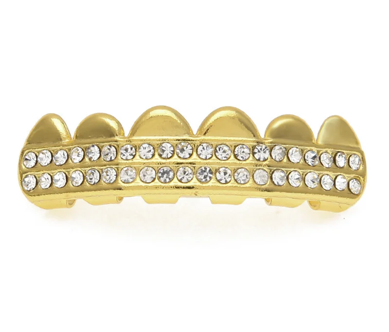 Хип-хоп кубические циркониевые Зубные коронки верхние и нижние грили зубные рот