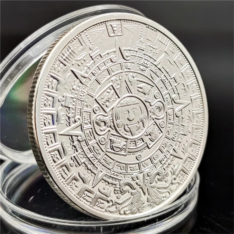4 шт. Майя цвета: золотистый серебристый Юбилейные монеты Мексика ПРОРОЧЕСТВО