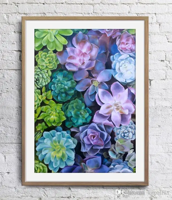 Плакат с растениями красивые суккуленты Настенный декор картины Художественная