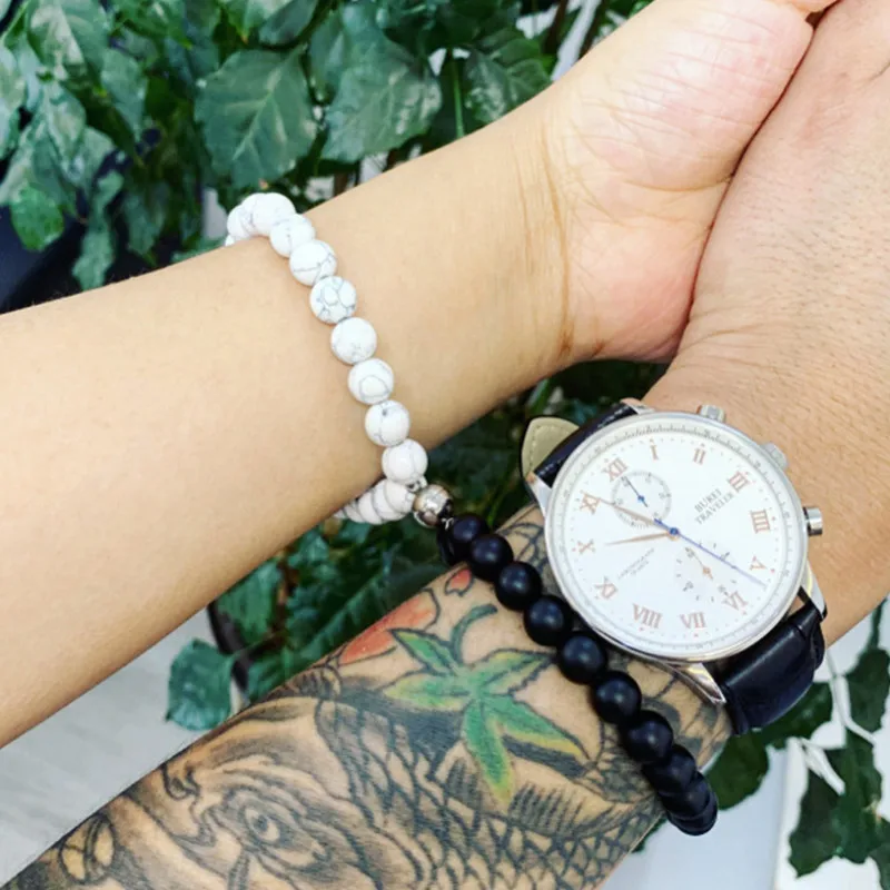 

Attractive Magnet Buckle 8mm Stone Bead Bracelet 2021