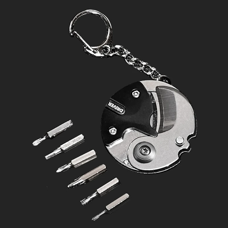 

Key Chain Ring Multifunctional Pocket Mini Folding Screwdriver Plier Portable Outdoor Opener Coin Knife Tool