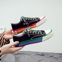 women canvas sneakers summer candy color woman vulcanized shoes new fashion rainbow female platform shoes ladies walking flats