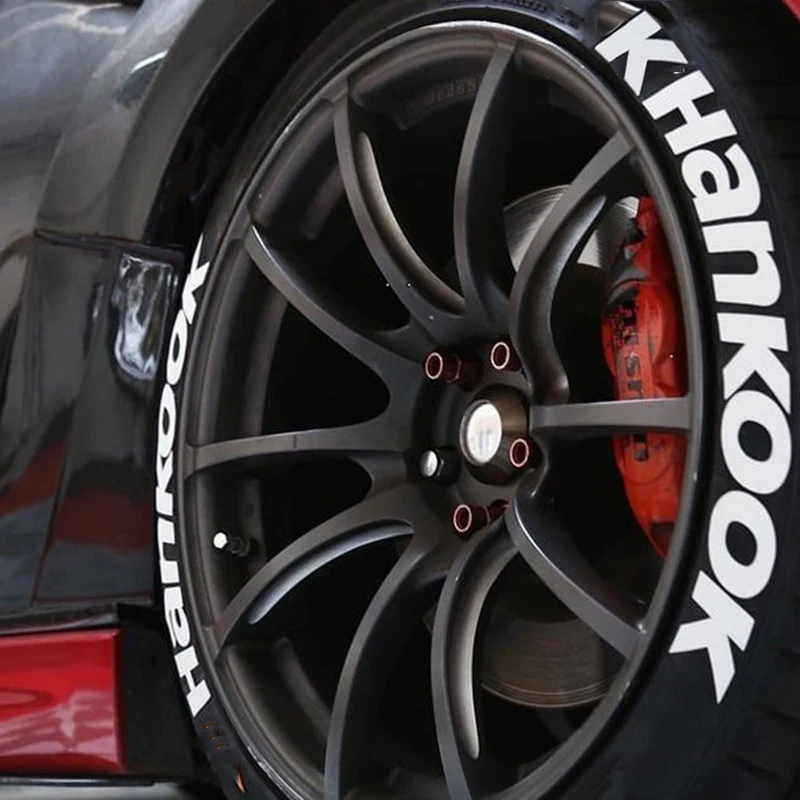 Стикер автомобиля Универсальный Белый протектора шины 3D письмо мотоцикл клей