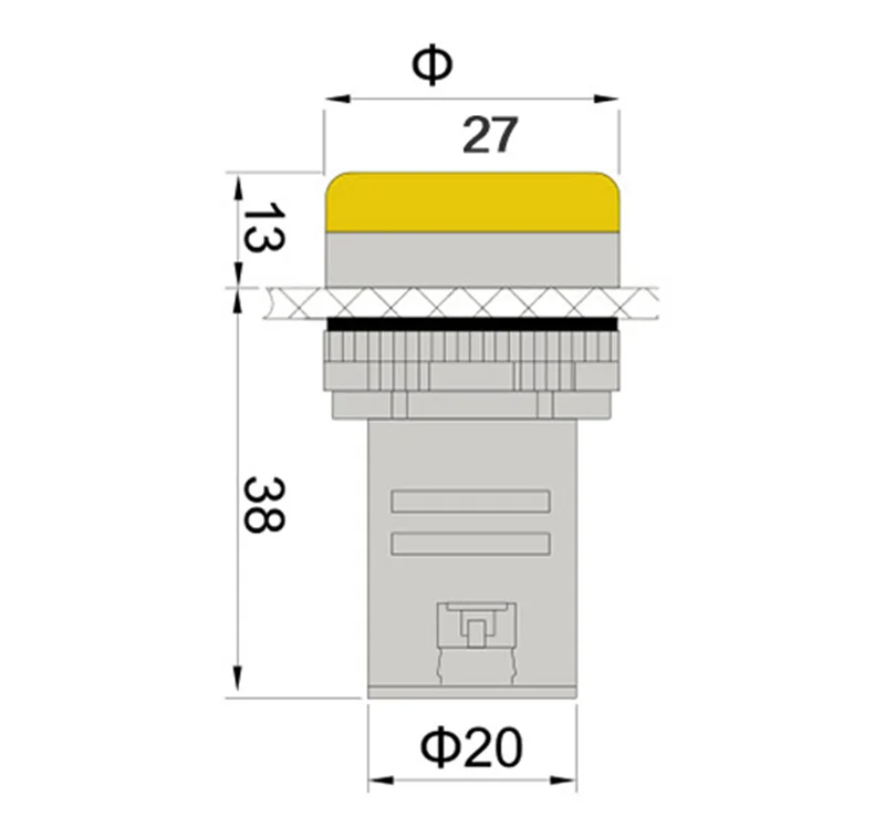 

10Pcs 22mm Panel Mount LED Power Electronic Indicator Pilot Signal Light Lamp 12V 24V 110V 220V 380V