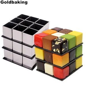 Алюминиевая форма Allloy для русского кубика, форма для торта, набор инструментов для изготовления десертов, формы для выпечки, квадратный резак для мастики