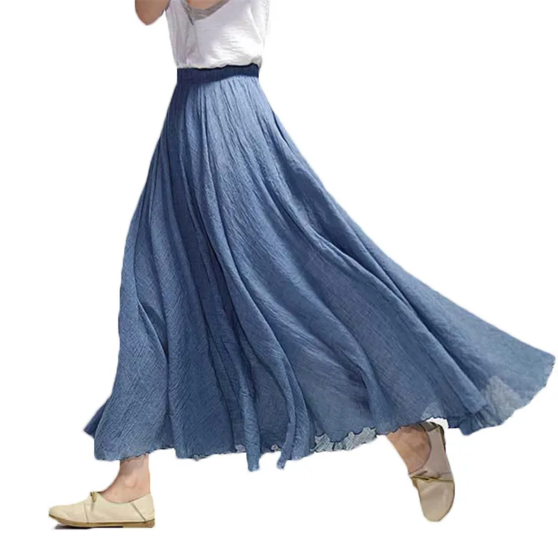 2021 для женщин из хлопка и льна длинная юбка с рисунком Школа Монстер Хай Весенняя