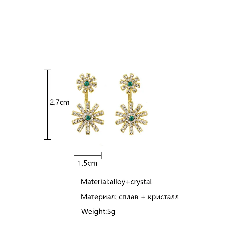 

Bacolod Gold Color Crystal Flower Drop Earrings for Women 2020 Fashion Party Birthday Essential Jewelry Beauty Dangle Earring