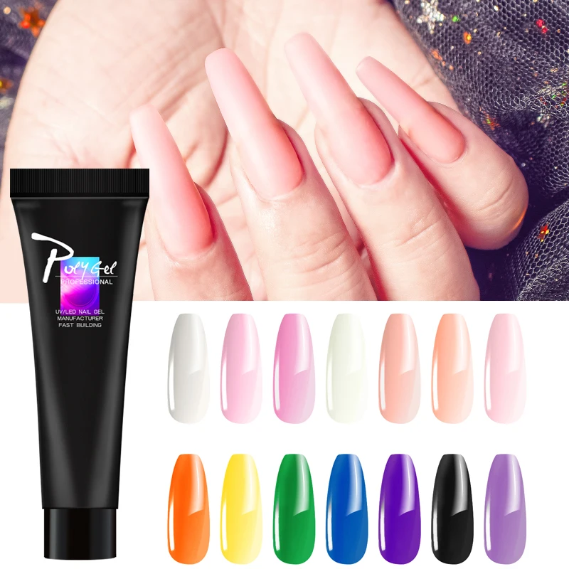 Полигель Zation Beauty для быстрого наращивания ногтей полигель Кристальный Желейный