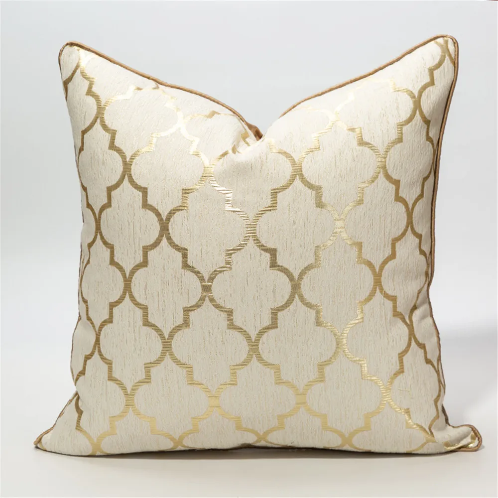 

Luxury Cushion Cover 50x50 Nordic Decorative Throw Pillows Case 45x45 Champagne Gold Pillowcase For Livingroom Sofa Home Deco