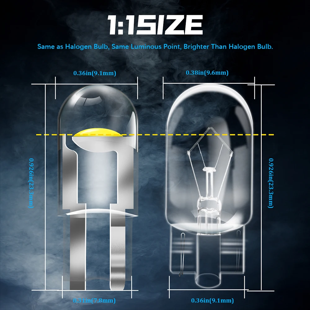 BMTxms 10X T10 светодиод W5W 12V LED лед лампы светодиодные для авто Auto Car Interior Lights номера