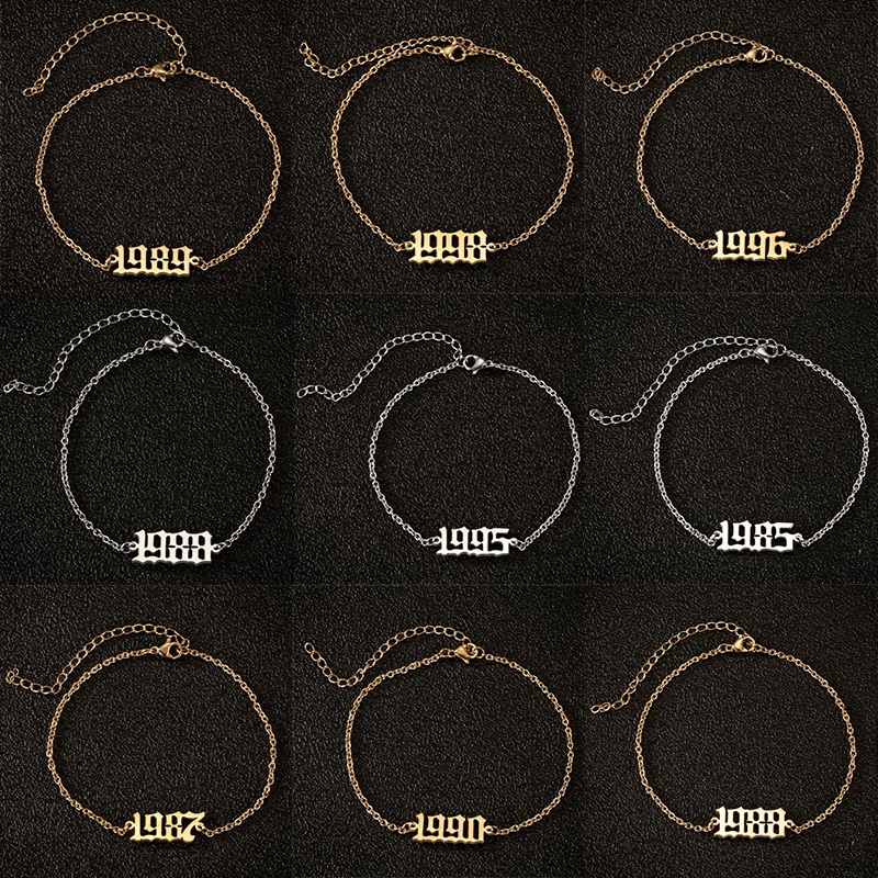 Модные женские 1980 2000 год рождения лодыжки ног браслет ювелирные изделия из