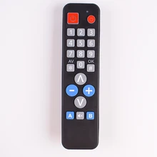 Learn Remote Control work for 2 devices for TV VCR STB DVD DVB,TV BOX, Easy to use for old People,  universal controller