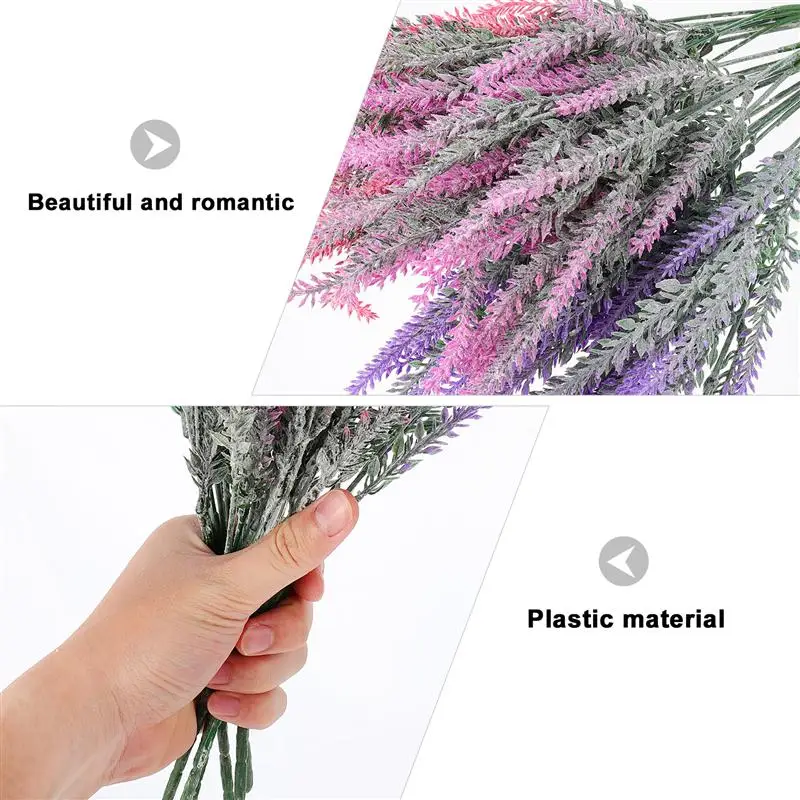 

6Pcs Creative Plastic Flower Simulation Lavender Home Evening Party Decor