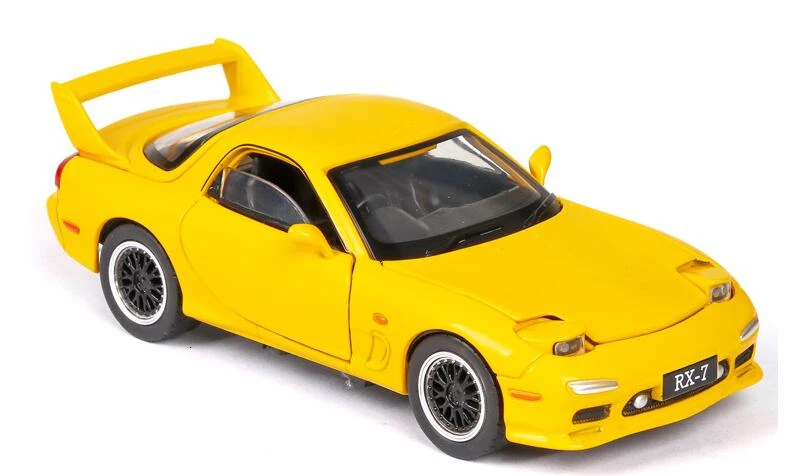 no box 1/32 MAZDA RX-7 RX 7 литая модель автомобиля игрушки для детей Детское звуковое освещение подарки мальчик игрушка автомобиль - Цвет: no box