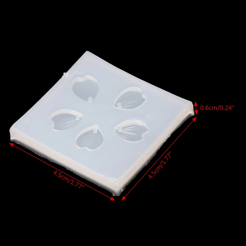 

C90C Silicone Mold Cherry Blossom Petal Pendant Mold For DIY Handwork Jewelry Finding