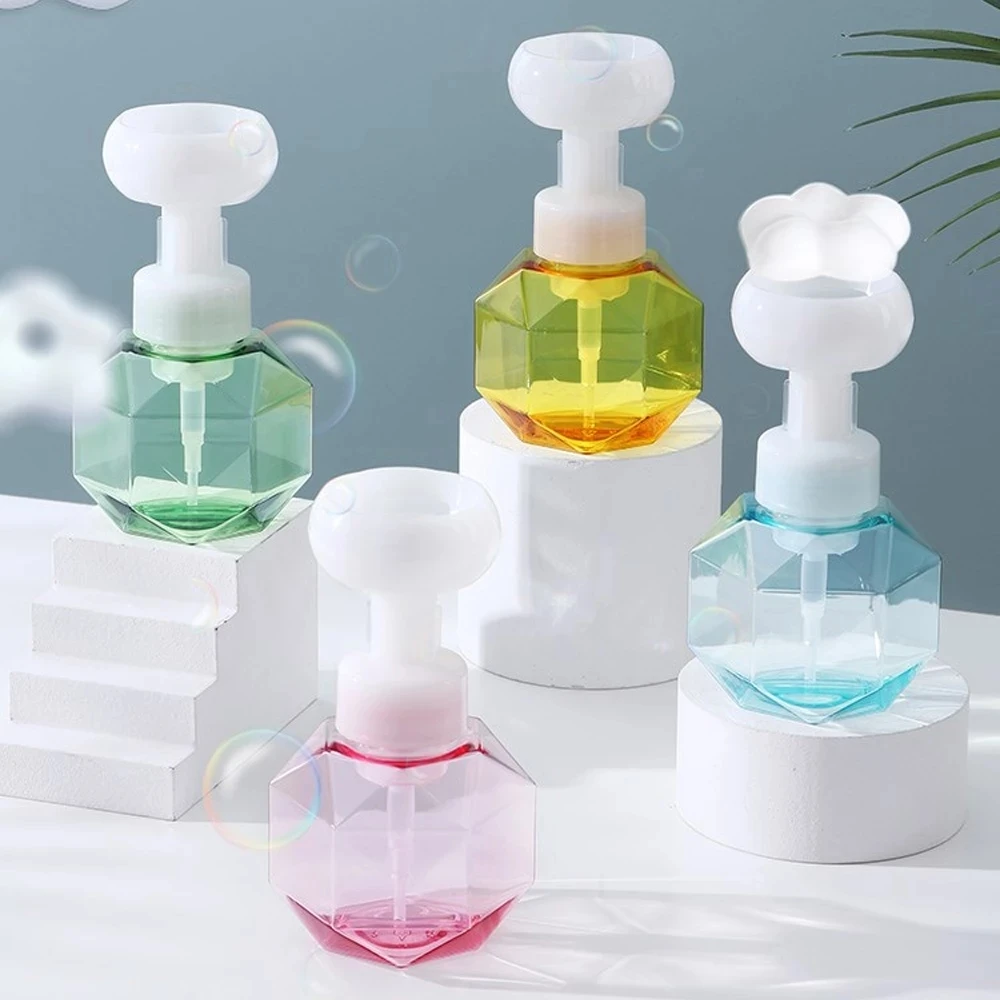 

Newly Flower-Shaped Soap Dispenser Refillable Creatives Soap Containers Bubble Bottles For Facial Cleanser Lotion Shampoo FIF66