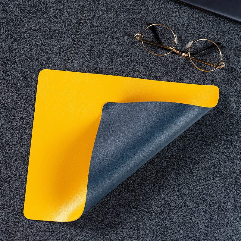 Двусторонний Коврик для мыши из кожи водонепроницаемый маленький игровой коврик