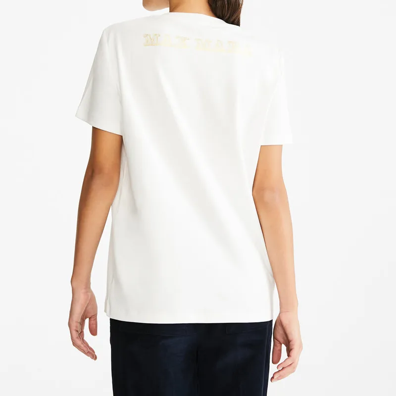 

2021 Summer Women Star Compass Print t Shirt Lady Short-Sleeved O-Neck Casual Cotton Letter Tee Tops