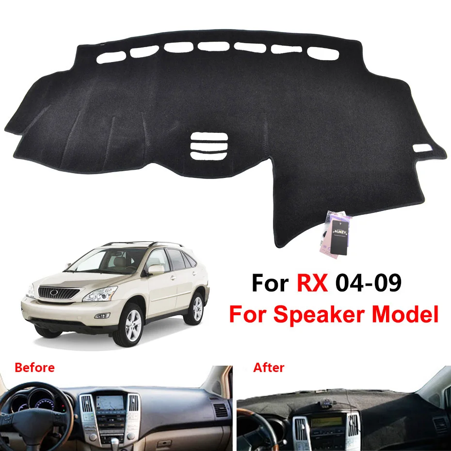 RX350-LHD 04-09 Автомобильный коврик для приборной панели Lexus RX RX330 RX350 RX400h 2004-2009 Toyota Harrier XU30 2004-2013 - Название цвета: RX350-LHD 04-09