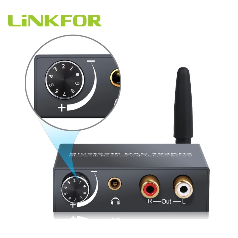 Адаптер LiNKFOR Bluetooth DAC с цифровым и аналоговым аудиоадаптером оптический