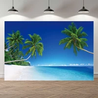 summer beach landscape taranteiro background photo studio backdrop beautiful palm tree tropical summer sea view photocall banner