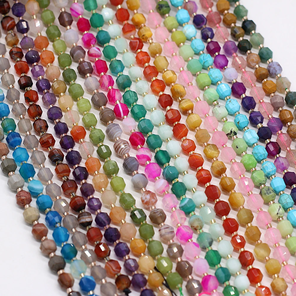 

Spot Hot-selling Natural Stone Semi-precious Stones Faceted Beaded DIY Making Necklace Bracelet Anklet Accessories for Women 6mm