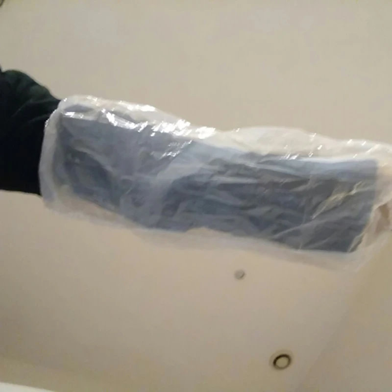 

300Pcs White Durable Household Plastic Hotel Cover Cover Elastic Waterproof Clean Disposable