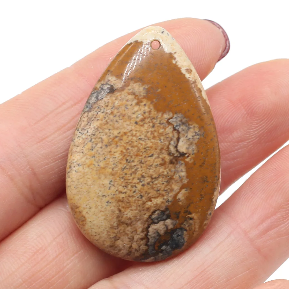 

Natural Stone Pendants Water Drop Flash Labradorite Black Crystal Charms for Jewelry Making DIY Necklace Earring Gifts