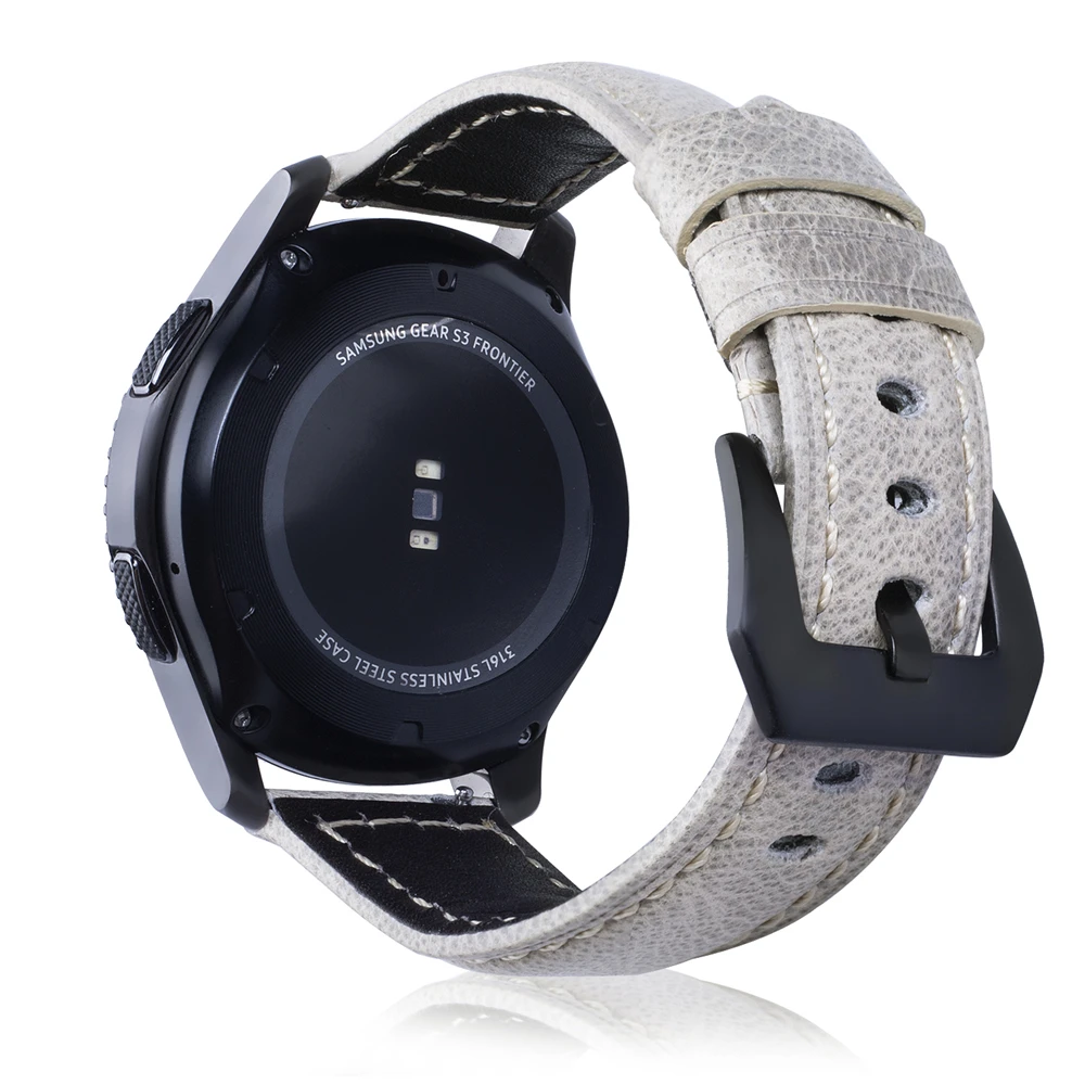 22 мм ремешок для часов Galaxy Watch 46 мм кожаный быстросъемный ремешок браслет для huawei Watch GT Amazfit GTR 47 мм Шестерня S3 ремни