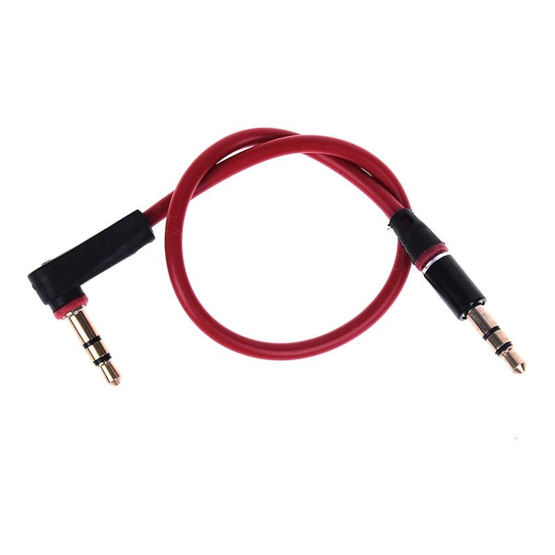 

30cm Car AUX Stereo Cable 3.5mm Male To Male Right Angle Audio Headphone Extension Cables