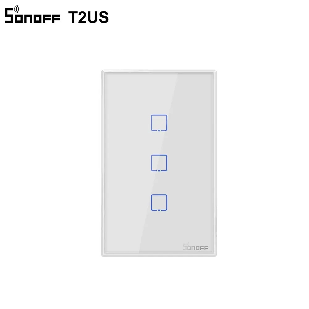 Сенсорный настенный выключатель SONOFF T2US TX с Wi Fi беспроводной переключатель для
